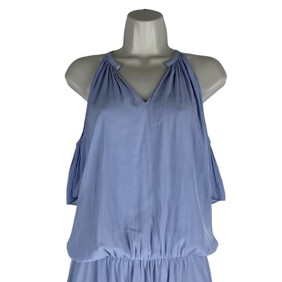 Ramy Brook Eileen Cold Shoulder Satin Mini Dress Light Blue Size S - Picture 5 of 12